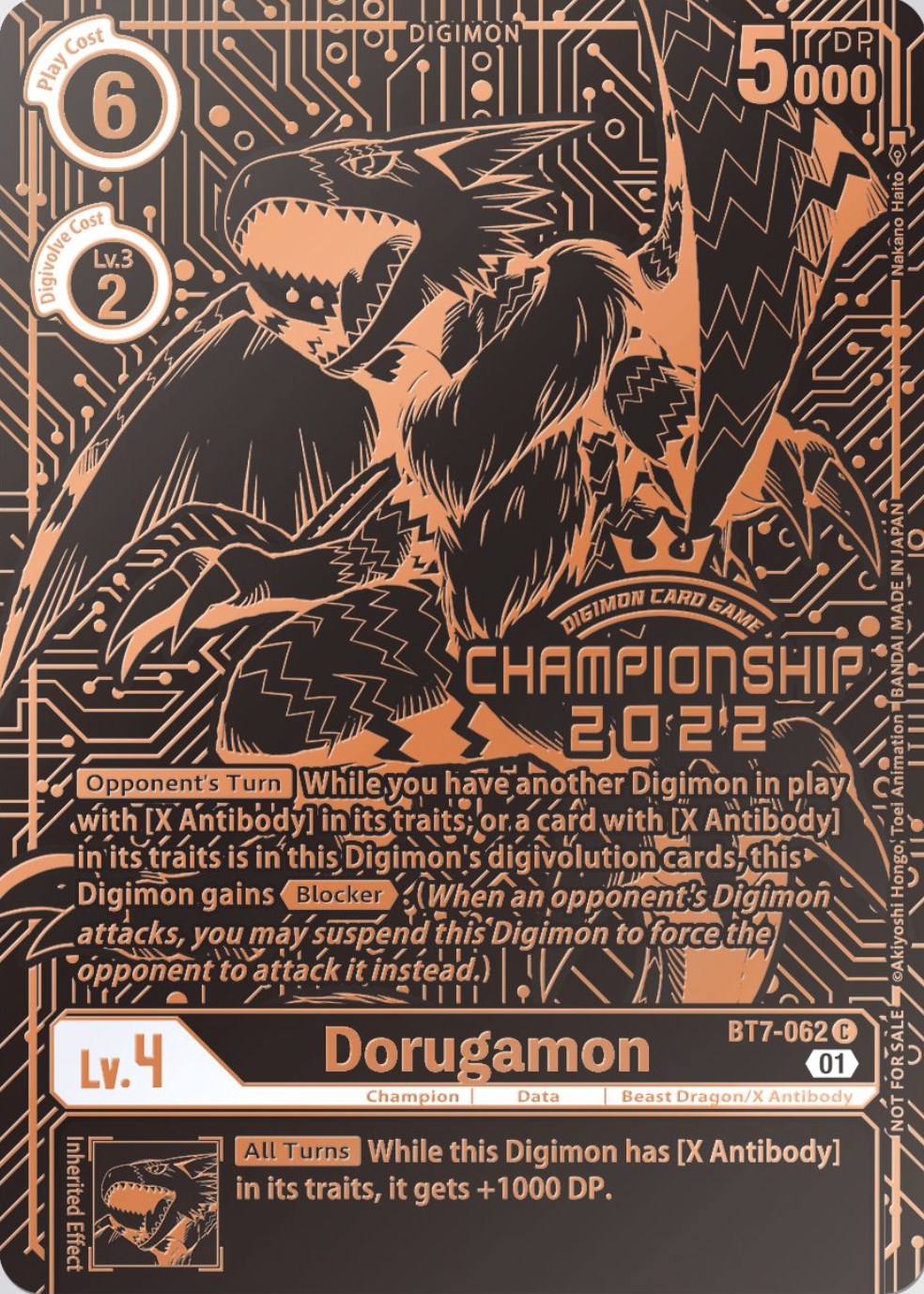 Dorugamon [BT7-062] (2022 Championship Finals 3rd Place) [Next Adventure Promos] | Arkham Games and Comics