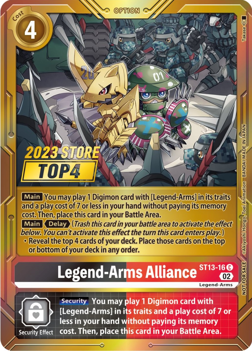 Legend-Arms Alliance [ST13-16] (2023 Store Top 4) [Starter Deck: Ragnaloardmon Promos] | Arkham Games and Comics