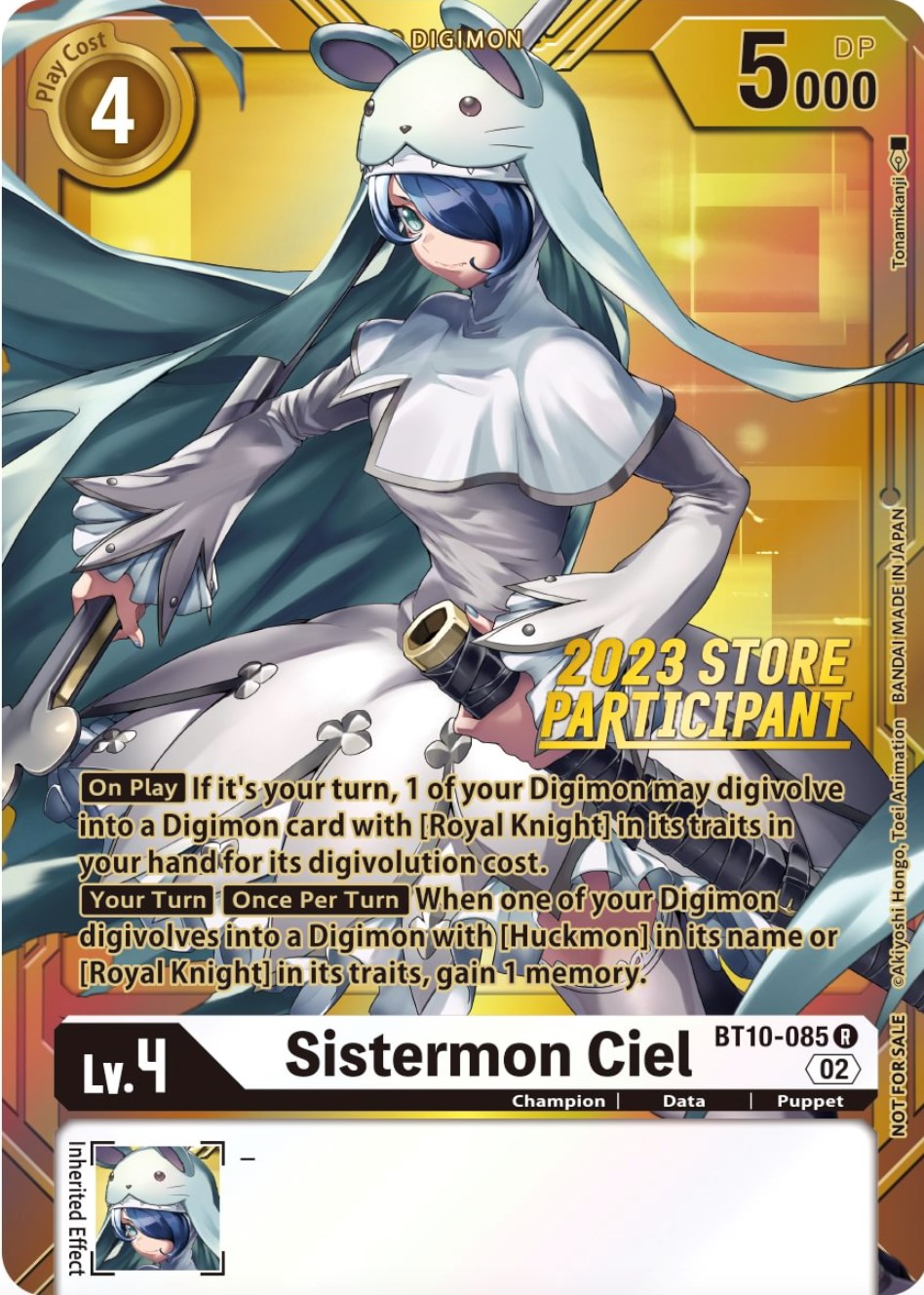 Sistermon Ciel [BT10-085] (2023 Store Participant) [Xros Encounter Promos] | Arkham Games and Comics