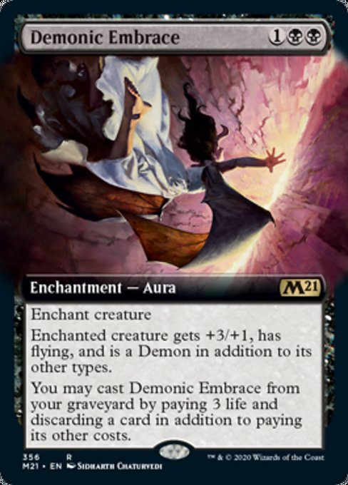 Demonic Embrace (Extended Art) [Core Set 2021] | Arkham Games and Comics