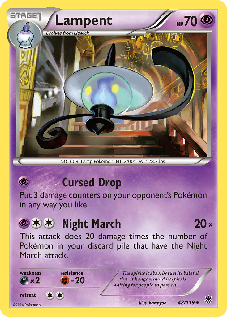 Lampent (42/119) [XY: Phantom Forces] | Arkham Games and Comics