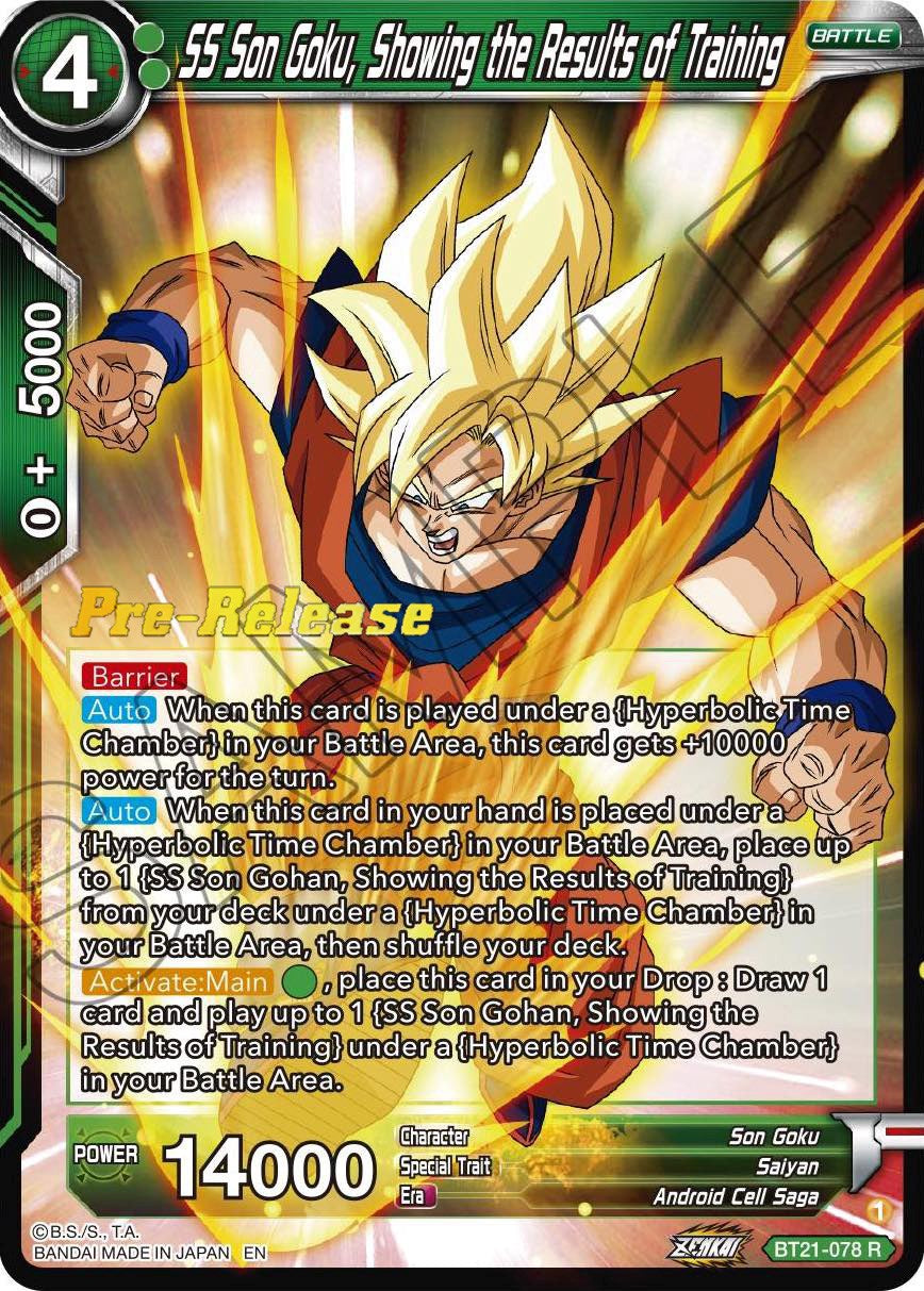 SS Son Goku, Showing the Results of Training (BT21-078) [Wild Resurgence Pre-Release Cards] | Arkham Games and Comics