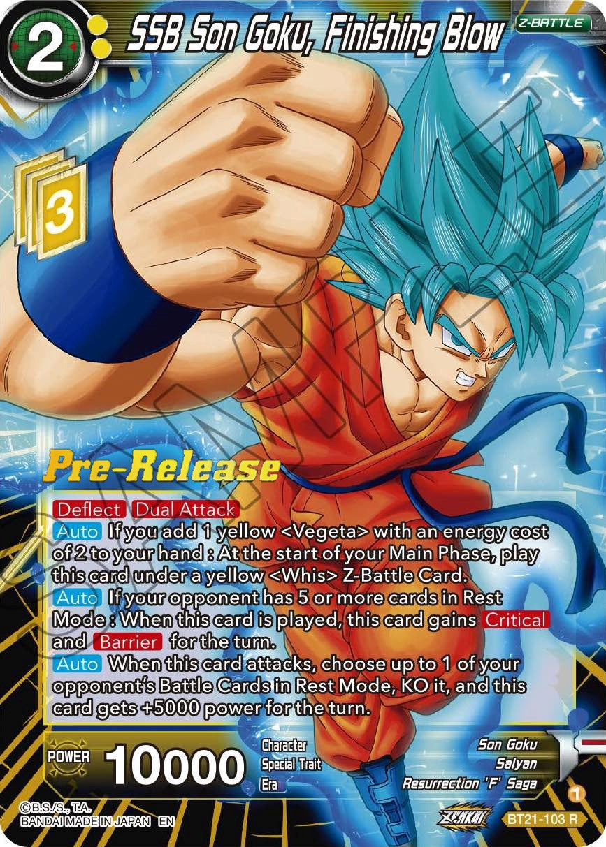 SSB Son Goku, Finishing Blow (BT21-103) [Wild Resurgence Pre-Release Cards] | Arkham Games and Comics