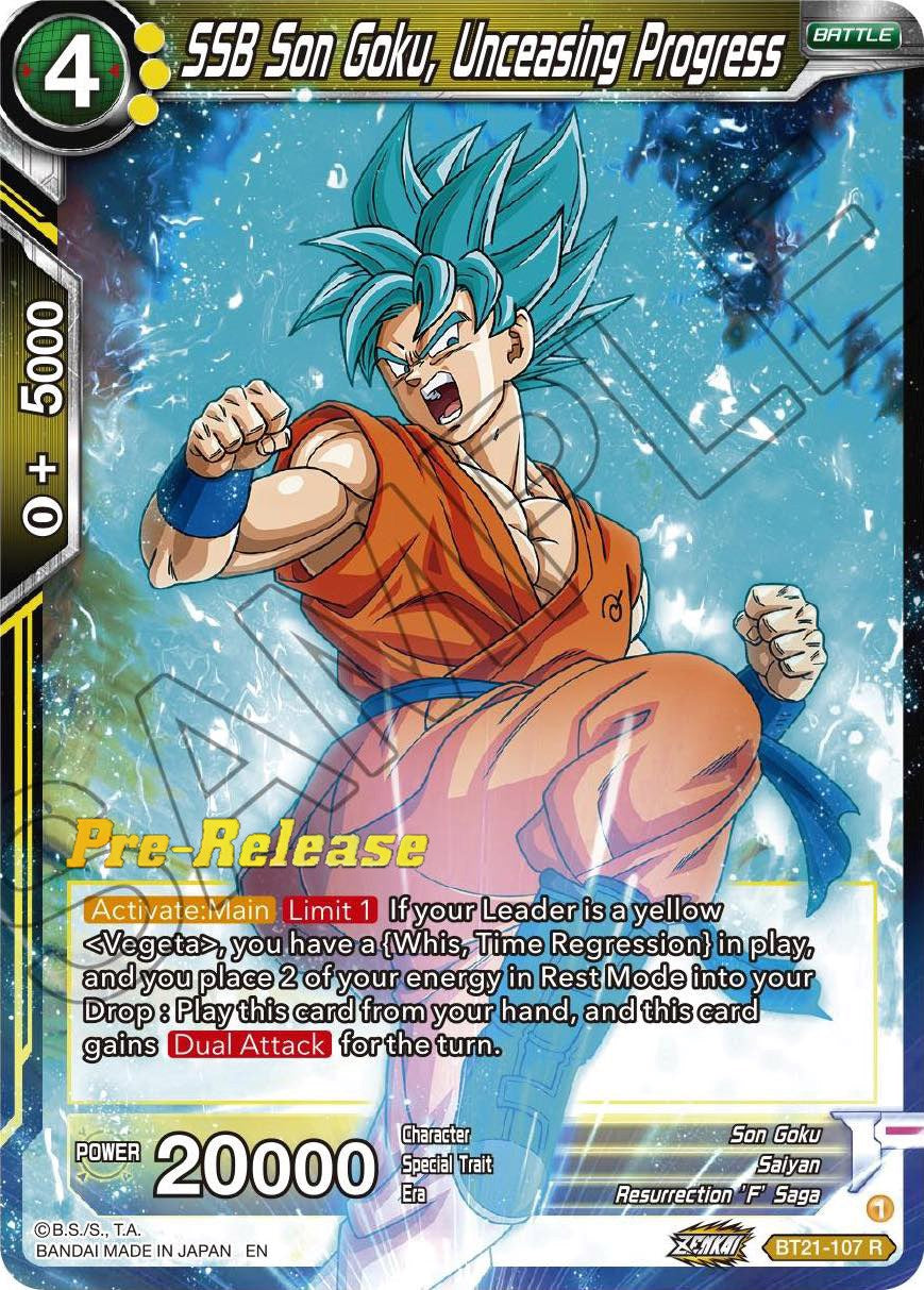 SSB Son Goku, Unceasing Progress (BT21-107) [Wild Resurgence Pre-Release Cards] | Arkham Games and Comics