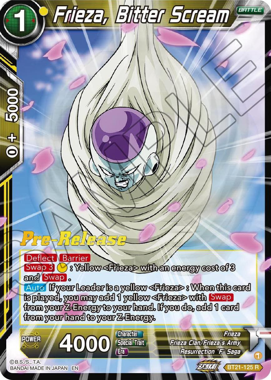 Frieza, Bitter Scream (BT21-125) [Wild Resurgence Pre-Release Cards] | Arkham Games and Comics