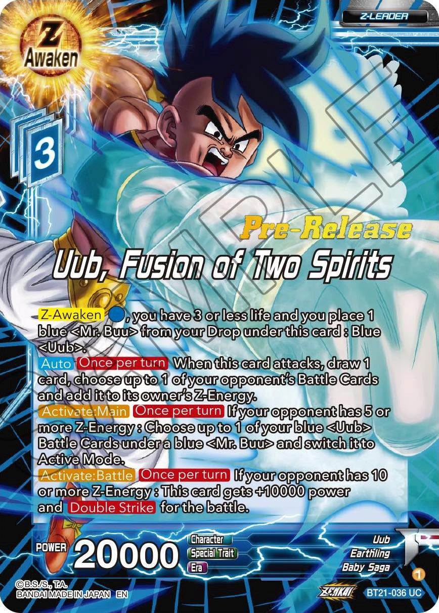 Uub, Fusion of Two Spirits (BT21-036) [Wild Resurgence Pre-Release Cards] | Arkham Games and Comics