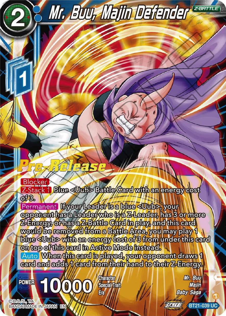 Mr. Buu, Majin Defender (BT21-039) [Wild Resurgence Pre-Release Cards] | Arkham Games and Comics