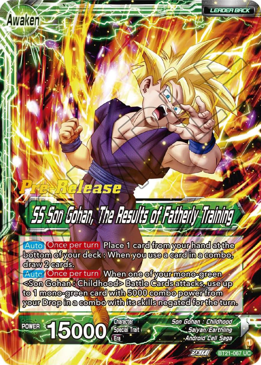 Son Gohan // SS Son Gohan, The Results of Fatherly Training (BT21-067) [Wild Resurgence Pre-Release Cards] | Arkham Games and Comics