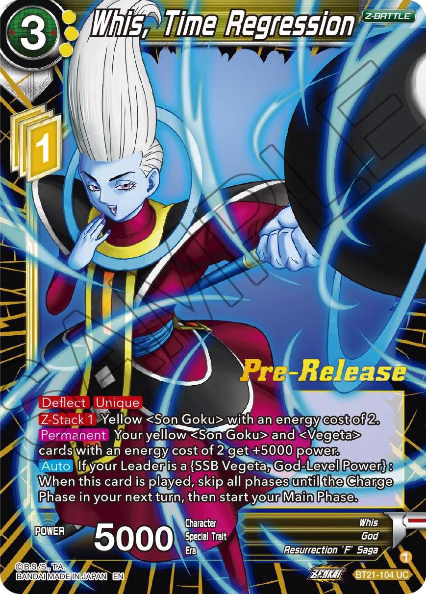 Whis, Time Regression (BT21-104) [Wild Resurgence Pre-Release Cards] | Arkham Games and Comics
