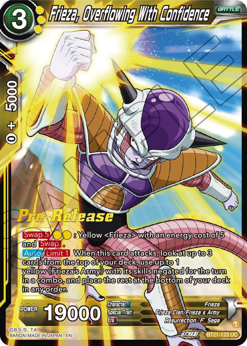 Frieza, Overflowing With Confidence (BT21-123) [Wild Resurgence Pre-Release Cards] | Arkham Games and Comics