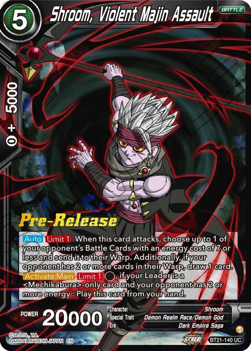 Shroom, Violent Majin Assault (BT21-140) [Wild Resurgence Pre-Release Cards] | Arkham Games and Comics