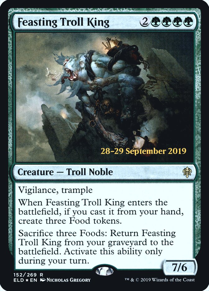 Feasting Troll King  [Throne of Eldraine Prerelease Promos] | Arkham Games and Comics