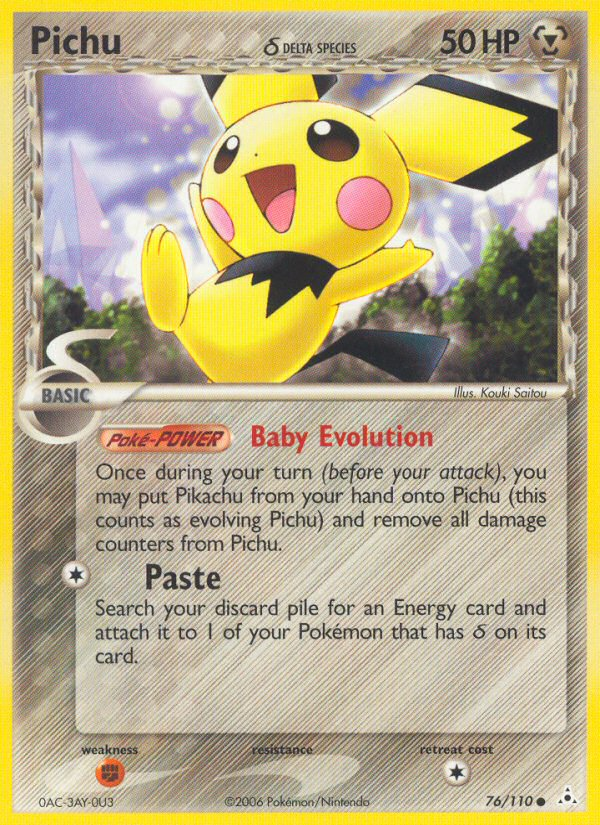 Pichu (76/110) (Delta Species) [EX: Holon Phantoms] | Arkham Games and Comics