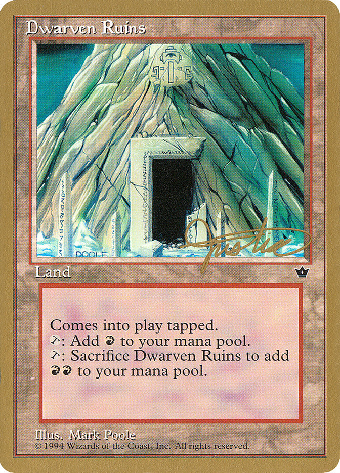 Dwarven Ruins (Mark Justice) [Pro Tour Collector Set] | Arkham Games and Comics