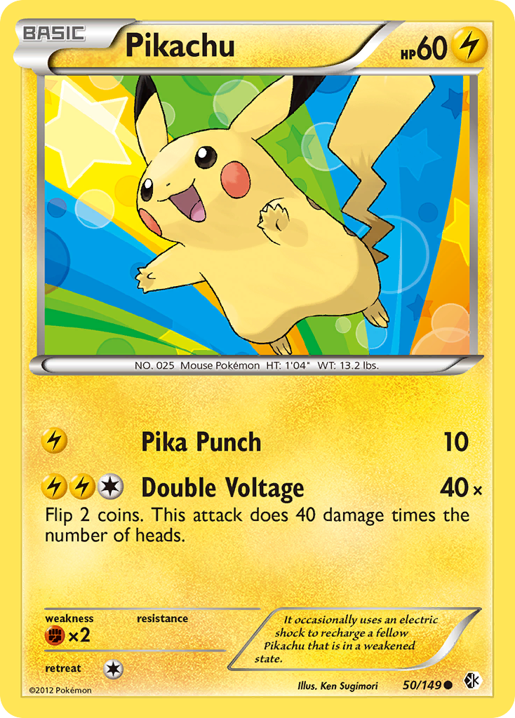 Pikachu (50/149) [Black & White: Boundaries Crossed] | Arkham Games and Comics