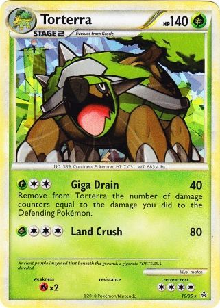 Torterra (10/95) (Cracked Ice Holo) [HeartGold & SoulSilver: Unleashed] | Arkham Games and Comics