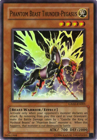 Phantom Beast Thunder-Pegasus [GX02-EN003] Super Rare | Arkham Games and Comics