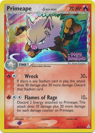 Primeape (50/110) (Delta Species) (Stamped) [EX: Holon Phantoms] | Arkham Games and Comics