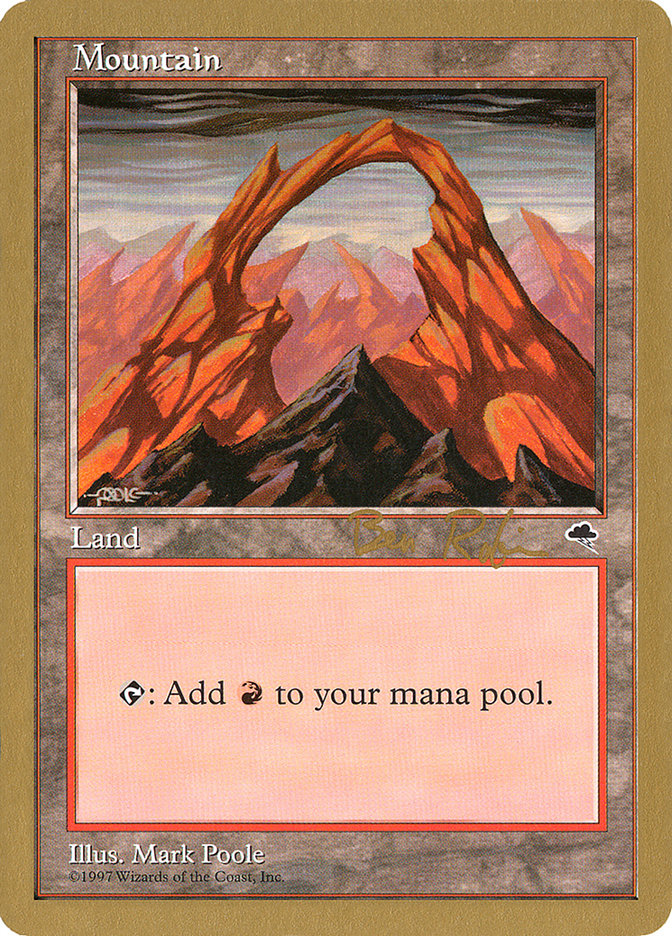 Mountain (br345) (Ben Rubin) [World Championship Decks 1998] | Arkham Games and Comics