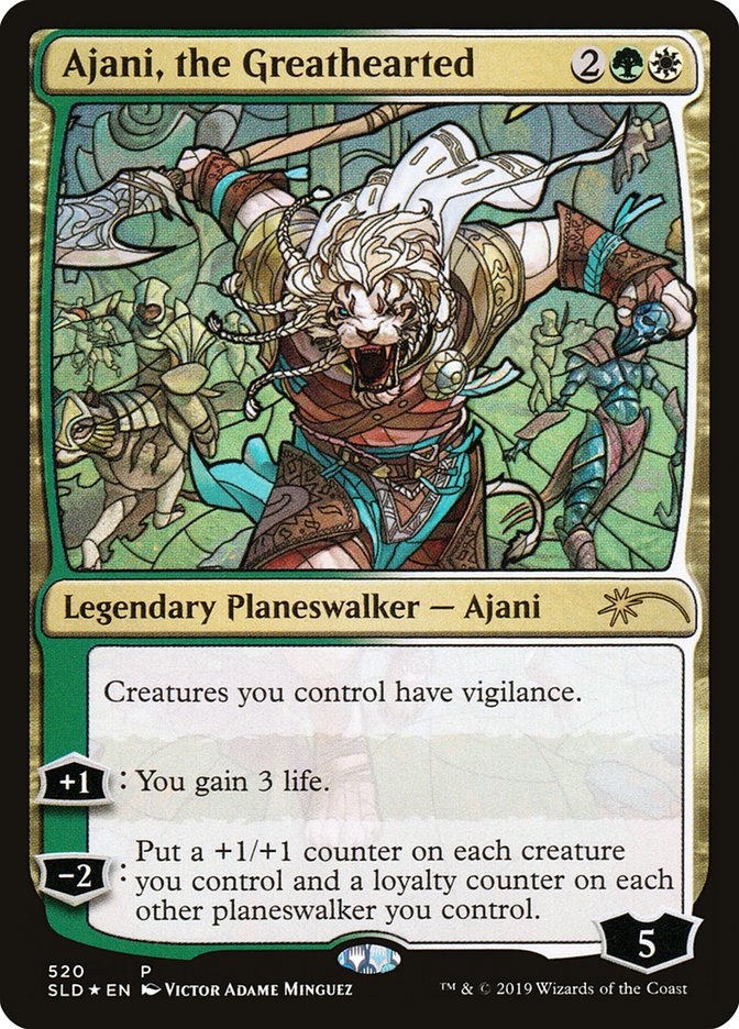 Ajani, the Greathearted (Stained Glass) [Secret Lair Drop Promos] | Arkham Games and Comics