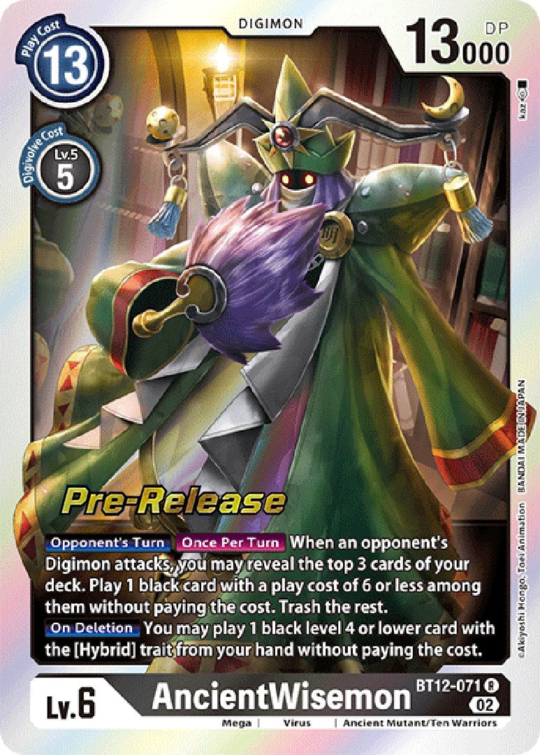 AncientWisemon [BT12-071] [Across Time Pre-Release Cards] | Arkham Games and Comics