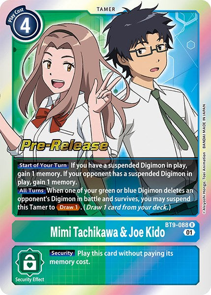 Mimi Tachikawa & Joe Kido [BT9-088] [X Record Pre-Release Promos] | Arkham Games and Comics