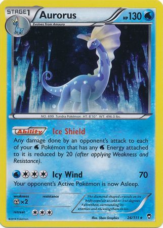 Aurorus (26/111) (Cosmos Holo) [XY: Furious Fists] | Arkham Games and Comics
