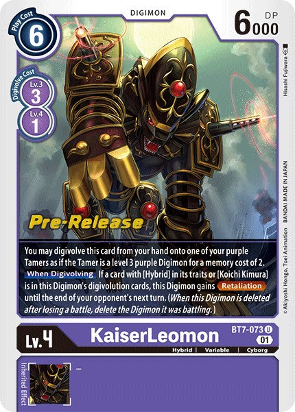 KaiserLeomon [BT7-073] [Next Adventure Pre-Release Cards] | Arkham Games and Comics