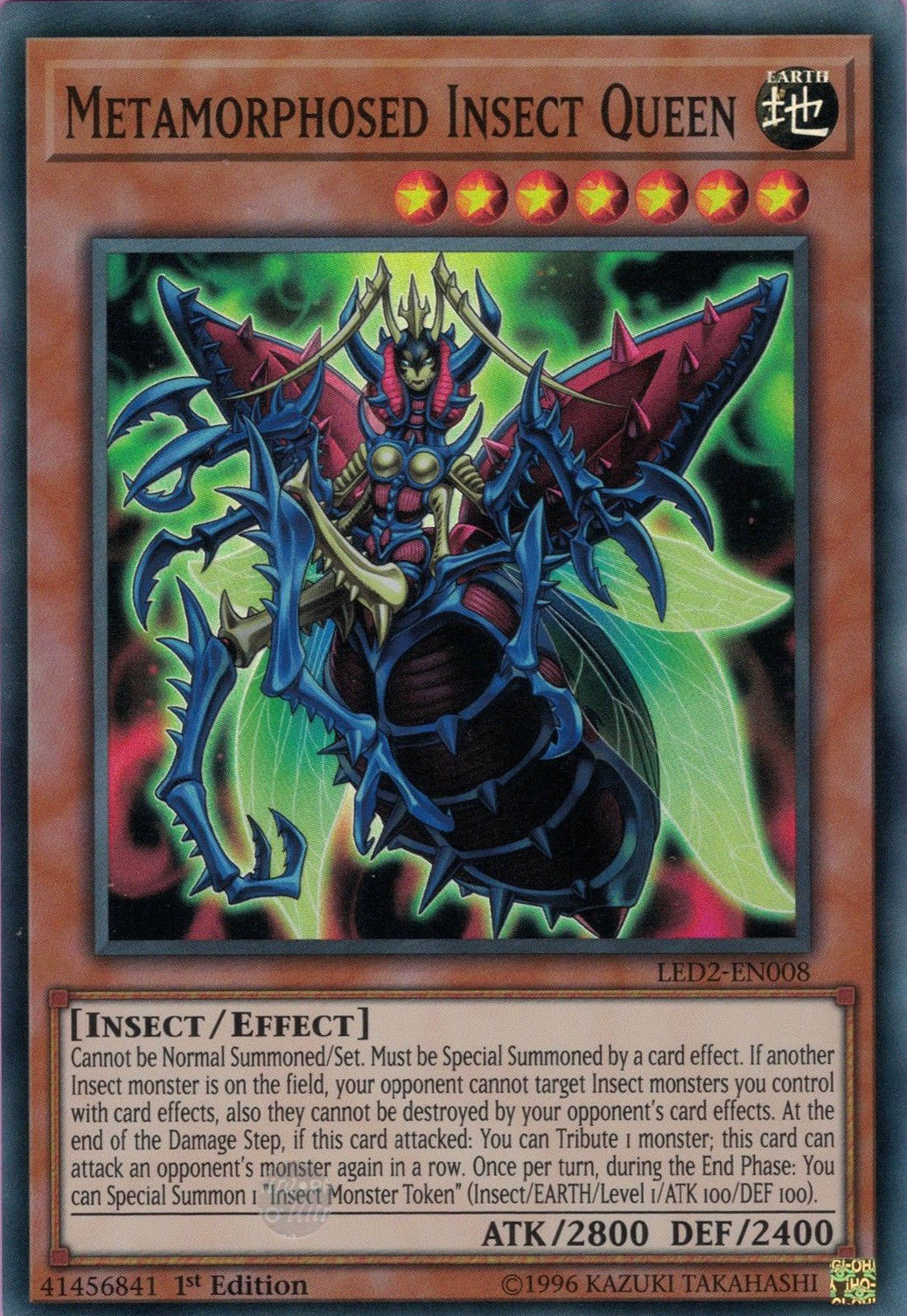 Metamorphosed Insect Queen [LED2-EN008] Super Rare | Arkham Games and Comics