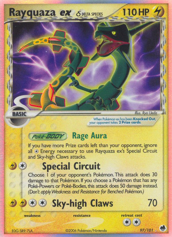 Rayquaza ex (97/101) (Delta Species) [EX: Dragon Frontiers] | Arkham Games and Comics