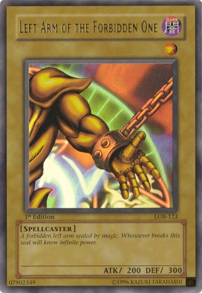 Left Arm of the Forbidden One [LOB-123] Ultra Rare | Arkham Games and Comics