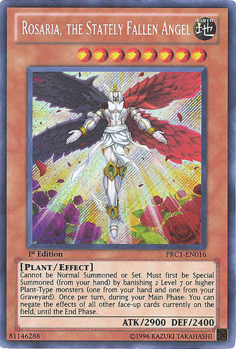 Rosaria, the Stately Fallen Angel [PRC1-EN016] Secret Rare | Arkham Games and Comics