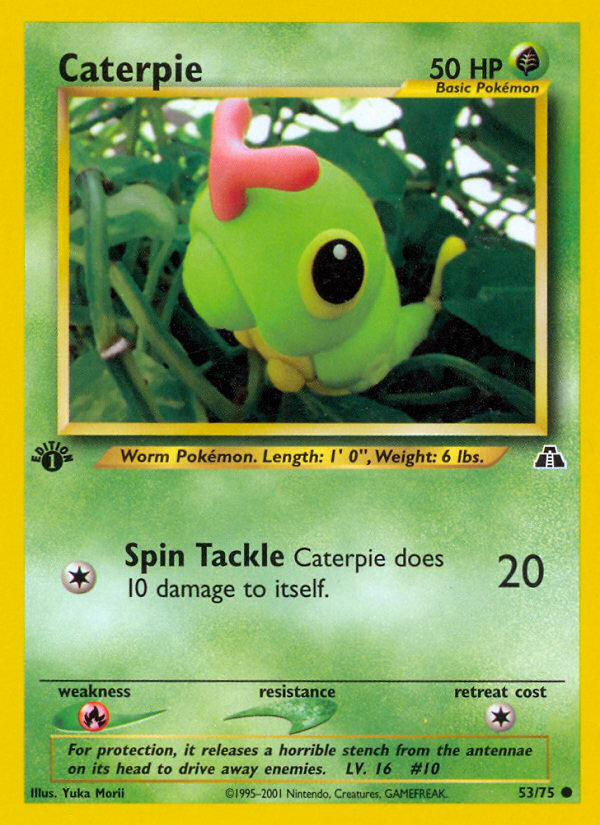 Caterpie (53/75) [Neo Discovery 1st Edition] | Arkham Games and Comics