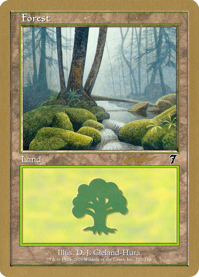 Forest (328) (Sim Han How) [World Championship Decks 2002] | Arkham Games and Comics