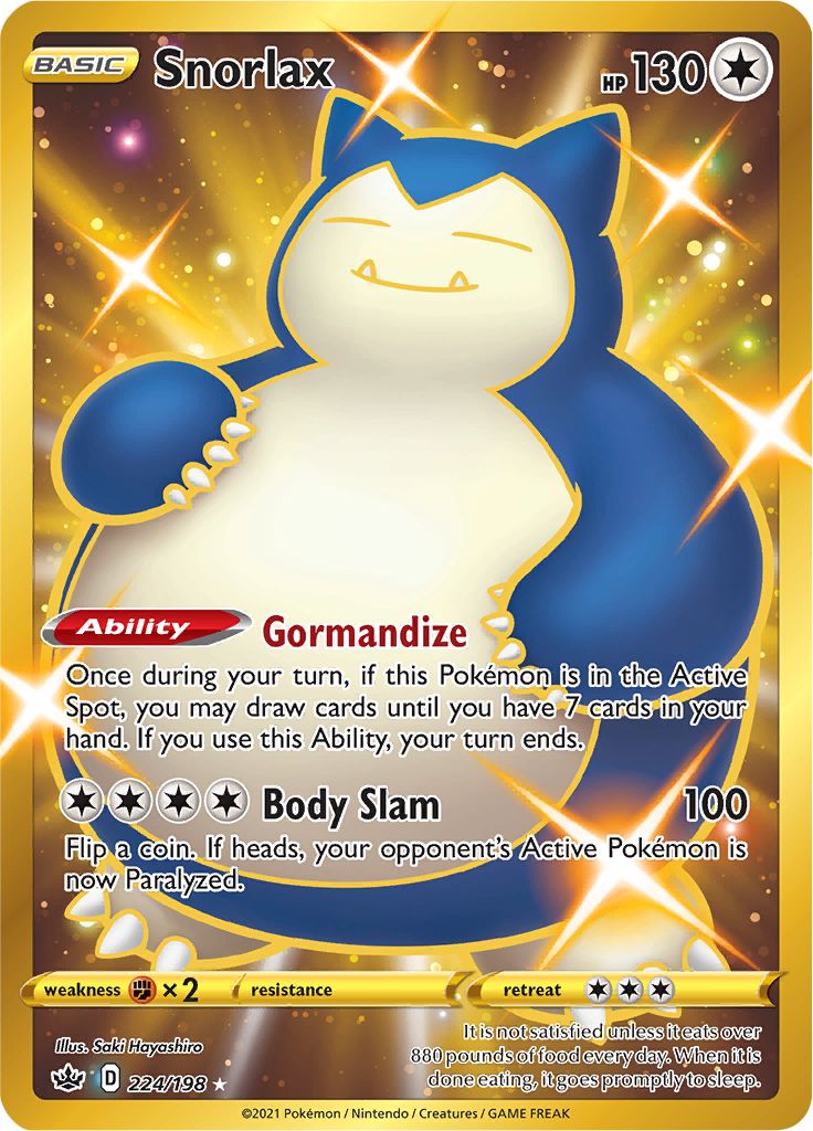 Snorlax (224/198) [Sword & Shield: Chilling Reign] | Arkham Games and Comics