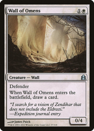 Wall of Omens [Commander 2011] | Arkham Games and Comics