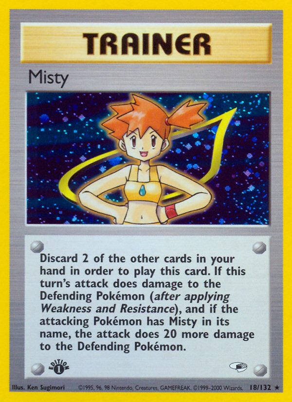 Misty (18/132) [Gym Heroes 1st Edition] | Arkham Games and Comics