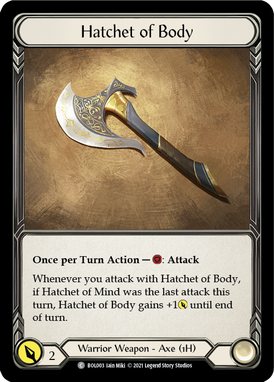 Hatchet of Body [BOL003] (Monarch Boltyn Blitz Deck) | Arkham Games and Comics