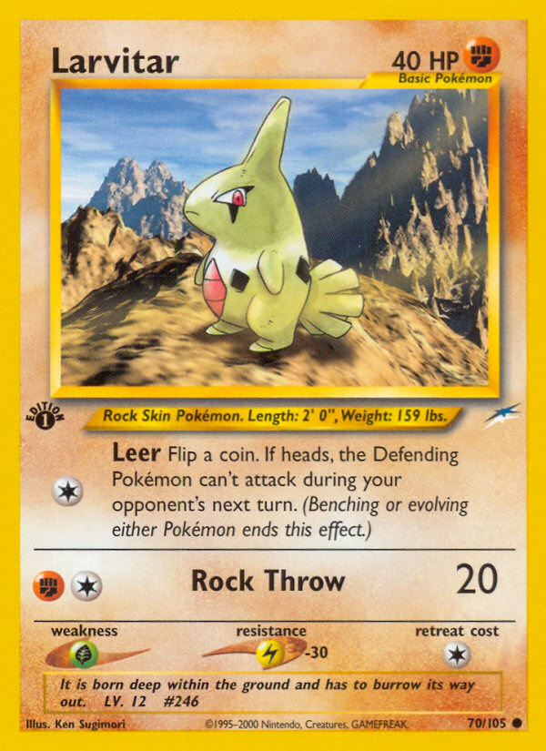 Larvitar (70/105) [Neo Destiny 1st Edition] | Arkham Games and Comics