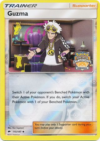 Guzma (115/147) (League Promo) [Sun & Moon: Burning Shadows] | Arkham Games and Comics