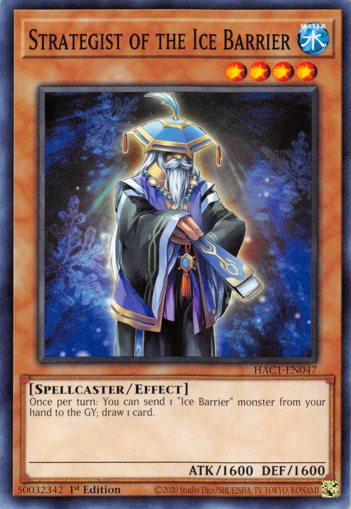 Strategist of the Ice Barrier (Duel Terminal) [HAC1-EN047] Parallel Rare | Arkham Games and Comics