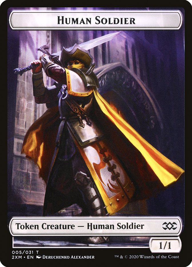 Human Soldier Token [Double Masters] | Arkham Games and Comics