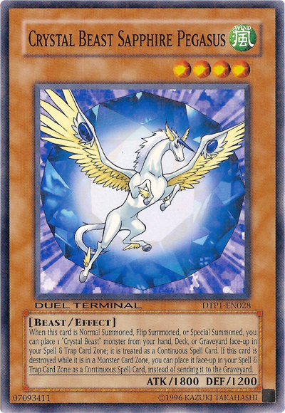 Crystal Beast Sapphire Pegasus [DTP1-EN028] Common | Arkham Games and Comics