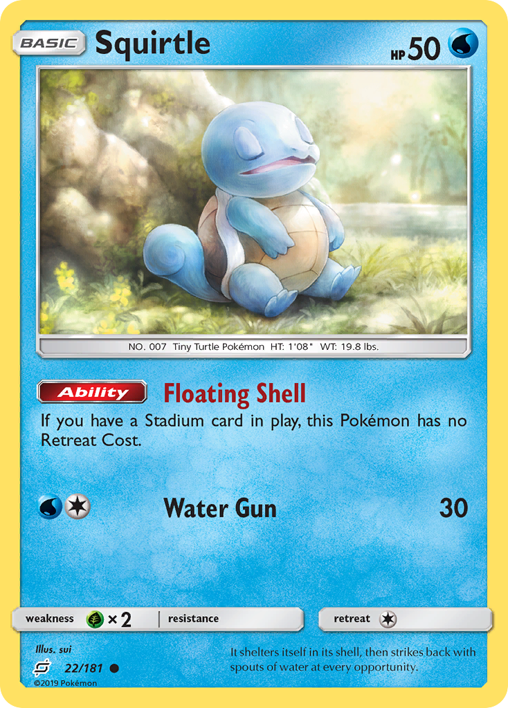 Squirtle (22/181) [Sun & Moon: Team Up] | Arkham Games and Comics