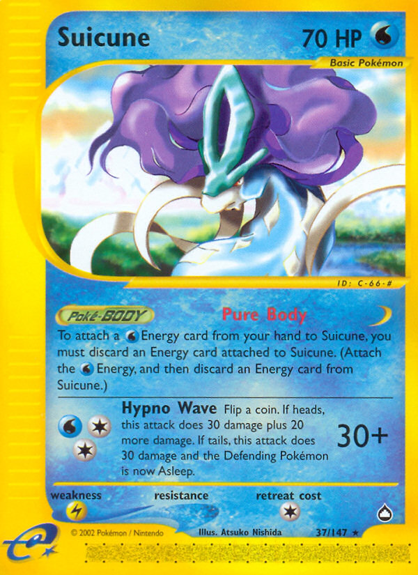 Suicune (37/147) [Aquapolis] | Arkham Games and Comics