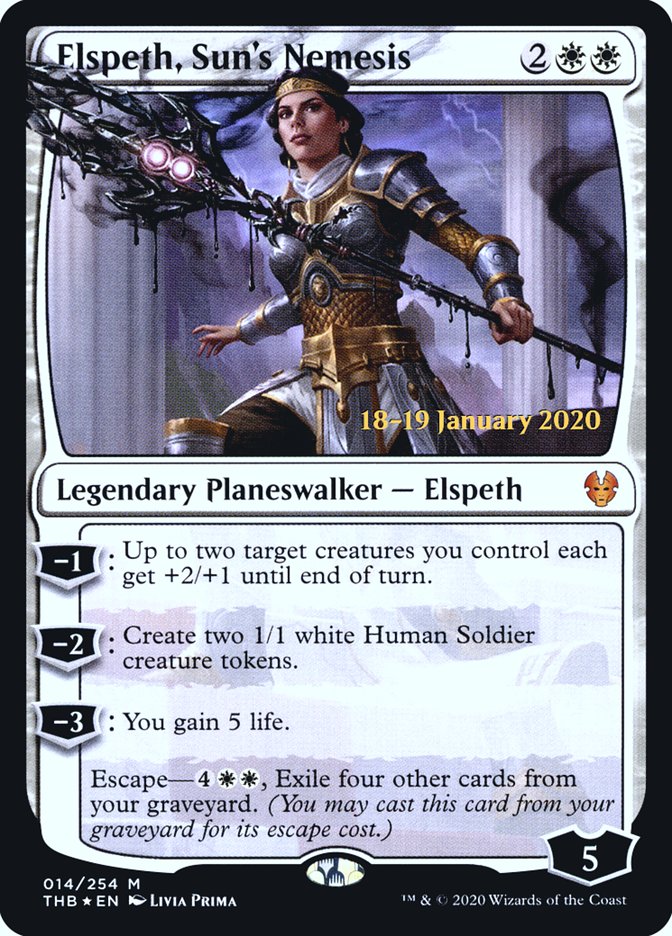 Elspeth, Sun's Nemesis [Theros Beyond Death Prerelease Promos] | Arkham Games and Comics