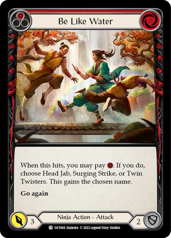 Be Like Water (Red) [OUT068] (Outsiders)  Rainbow Foil | Arkham Games and Comics