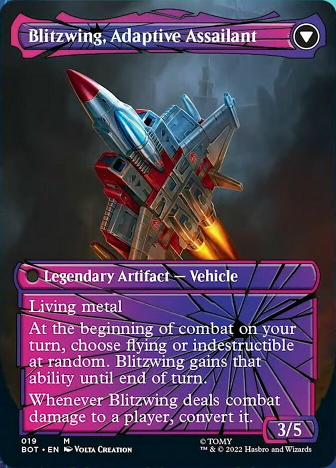 Blitzwing, Cruel Tormentor // Blitzwing, Adaptive Assailant (Shattered Glass) [Universes Beyond: Transformers] | Arkham Games and Comics