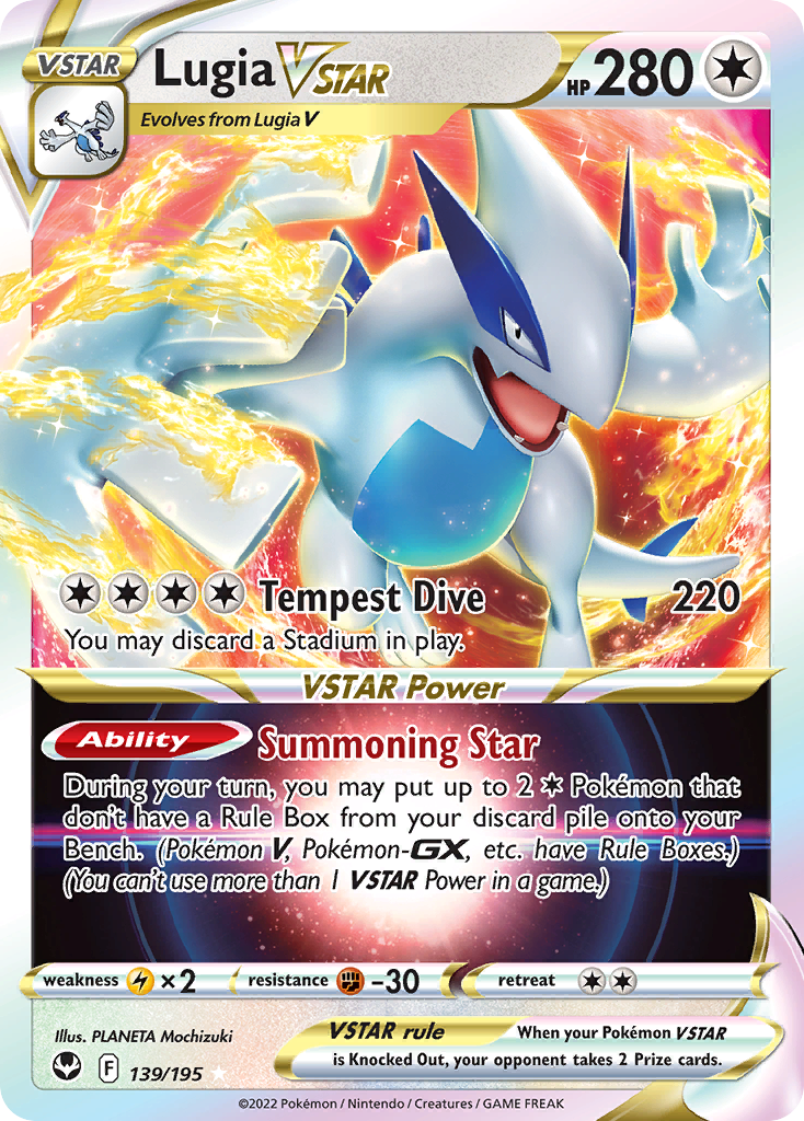 Lugia VSTAR (139/195) (Jumbo Card) [Sword & Shield: Silver Tempest] | Arkham Games and Comics