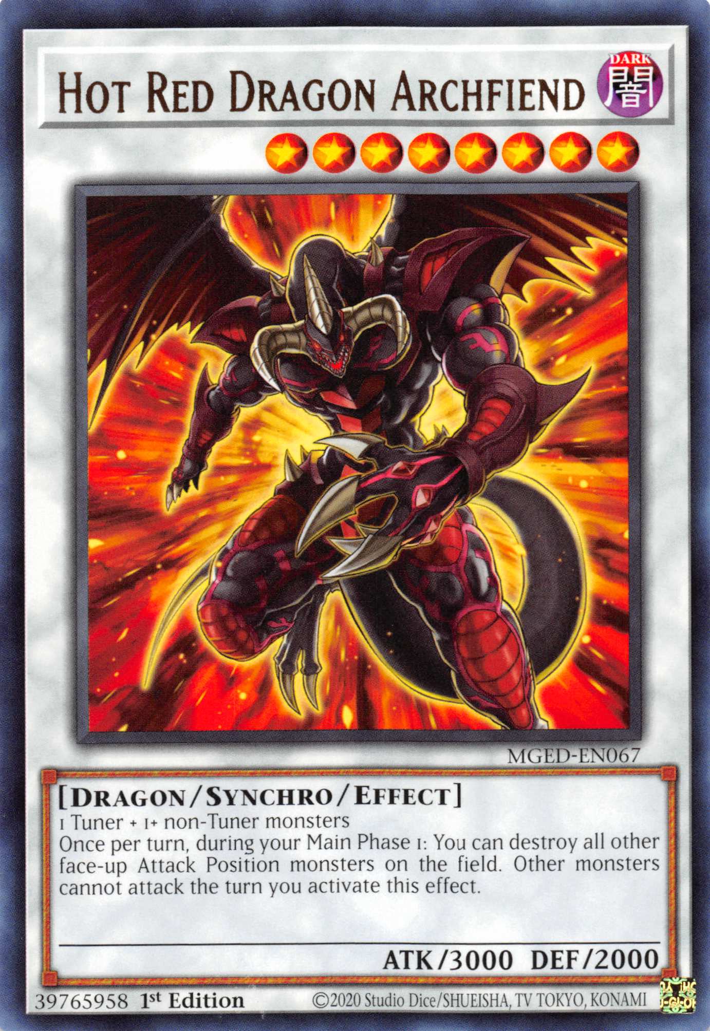 Hot Red Dragon Archfiend [MGED-EN067] Rare | Arkham Games and Comics